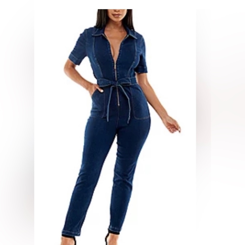 NWT PREMIER AMOUR Denim Jumpsuit SZ 4